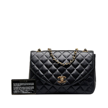 Chanel Quilted Lambskin Half Moon Single Flap (SHG-pMeycG)