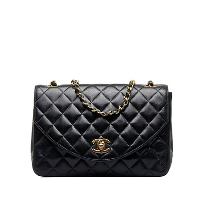 Chanel Quilted Lambskin Half Moon Single Flap (SHG-pMeycG)