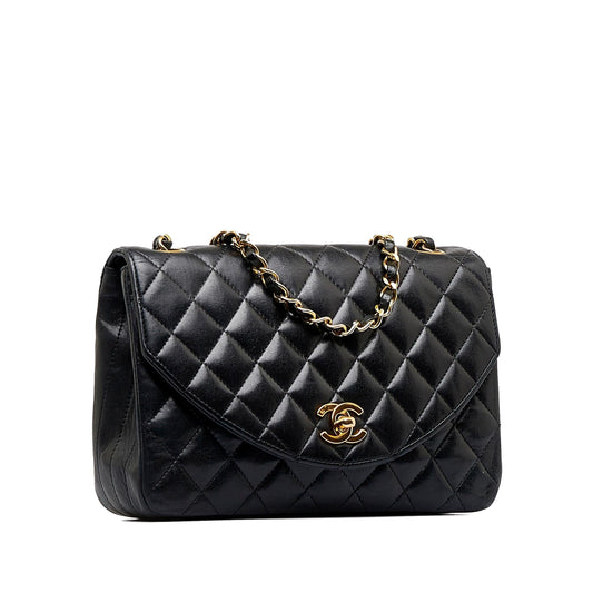 Chanel Quilted Lambskin Half Moon Single Flap (SHG-pMeycG)