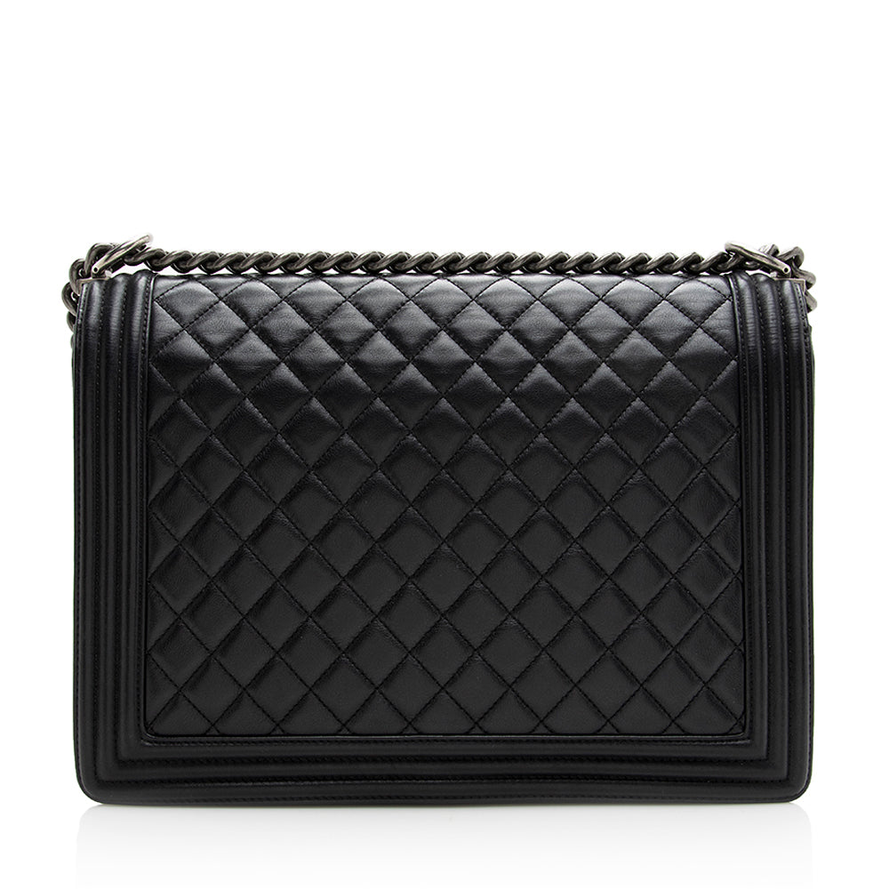 Chanel Quilted Lambskin Large Boy Bag (SHF-20392)