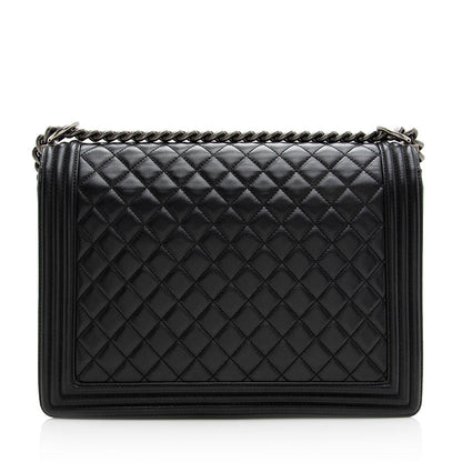 Chanel Quilted Lambskin Large Boy Bag (SHF-20392)