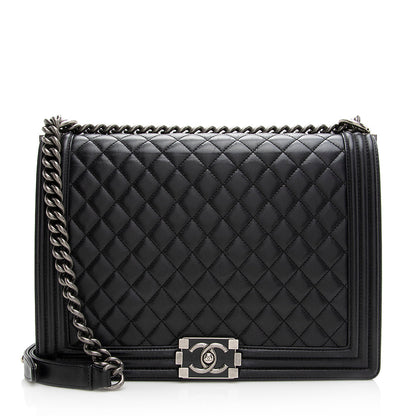 Chanel Quilted Lambskin Large Boy Bag (SHF-20392)