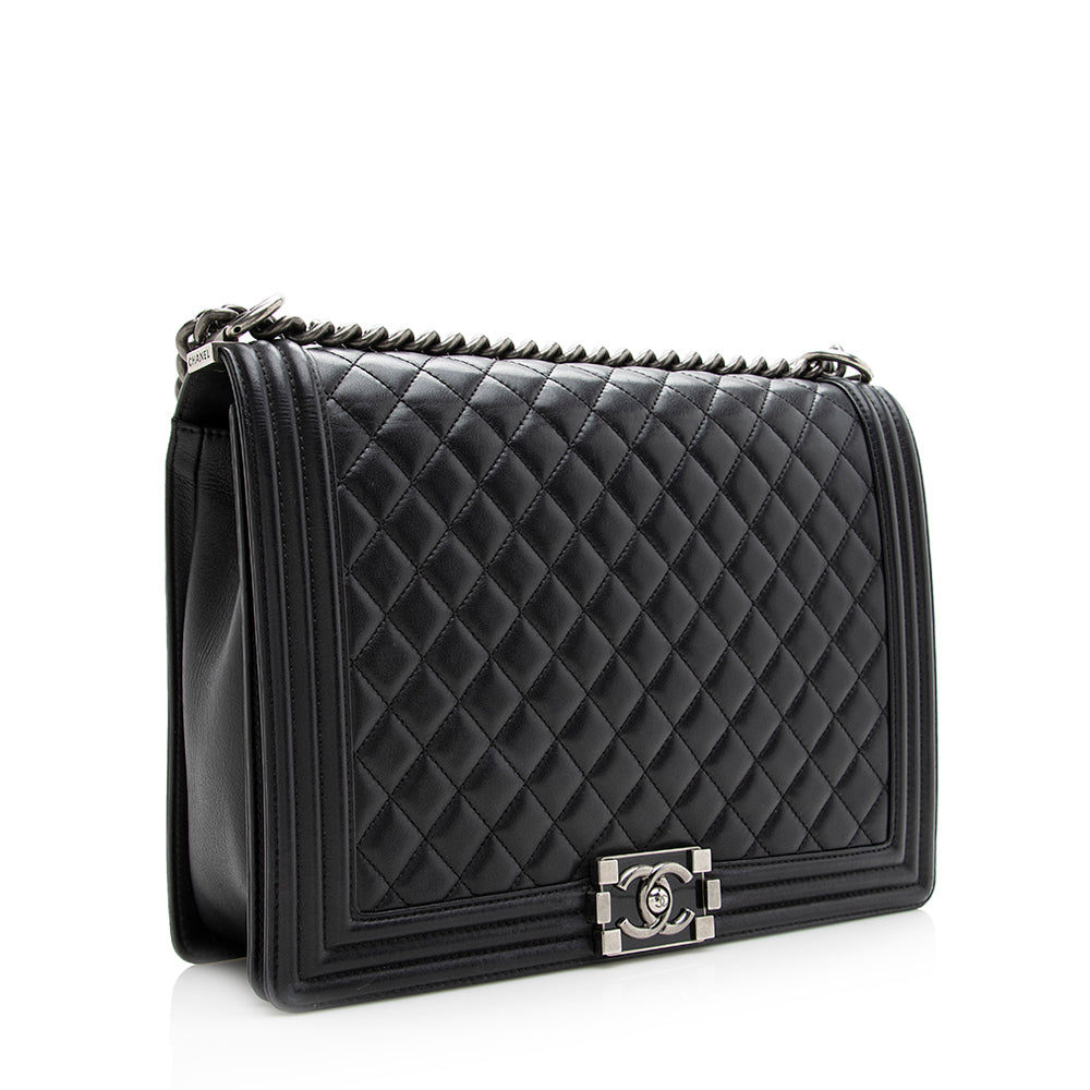 Chanel Quilted Lambskin Large Boy Bag (SHF-20392)