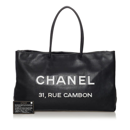 Chanel Rue Cambon Leather Tote Bag (SHG-36951)