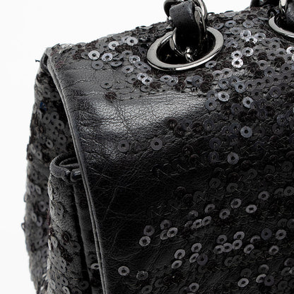 Chanel Sequin Embroidered Classic Flap Bag (SHF-18782)