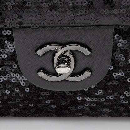 Chanel Sequin Embroidered Classic Flap Bag (SHF-18782)