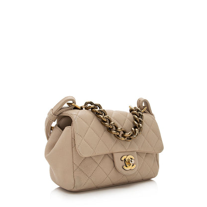 Chanel Sheepskin Trapezio Mini Flap Bag - FINAL SALE (SHF-21135)