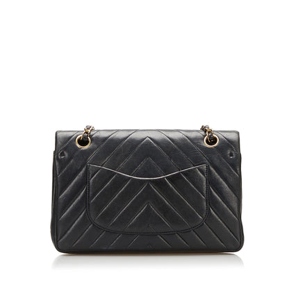 Chanel Small Chevron Lambskin Double Flap (SHG-36400)