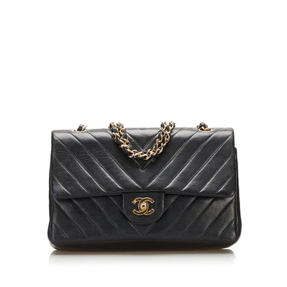 Chanel Small Chevron Lambskin Double Flap (SHG-36400)