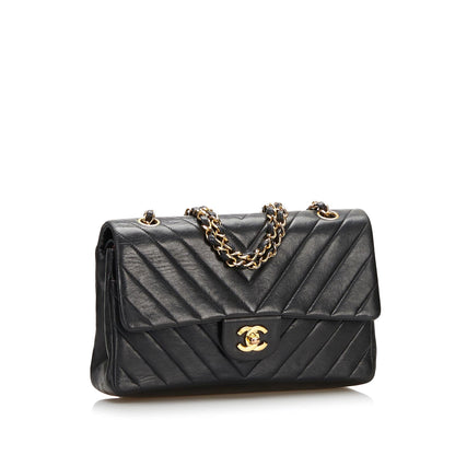 Chanel Small Chevron Lambskin Double Flap (SHG-36400)