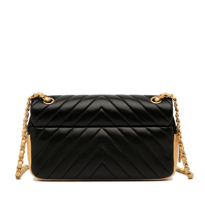 Chanel Small Chevron Lambskin Single Flap (SHG-P98Q6l)