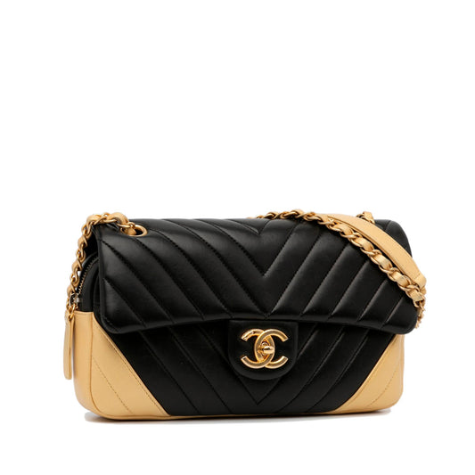 Chanel Small Chevron Lambskin Single Flap (SHG-P98Q6l)