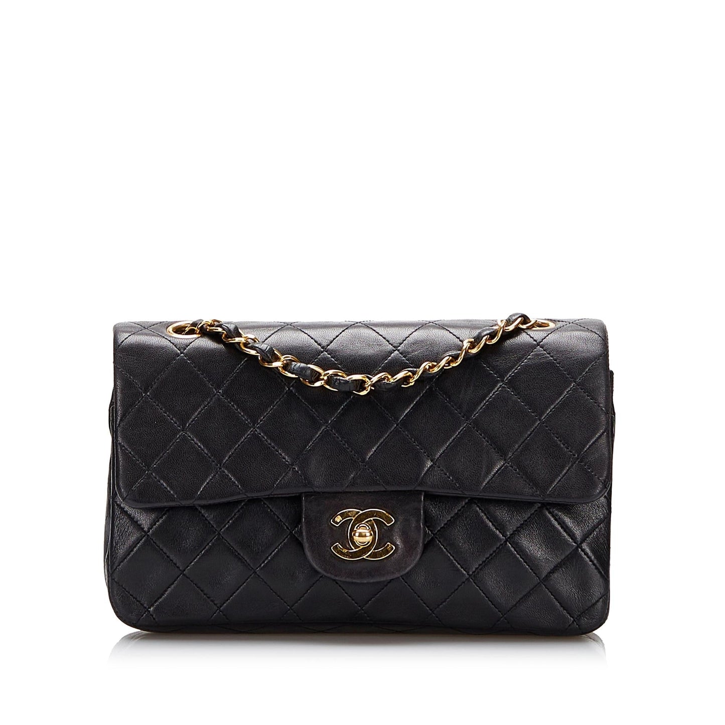 Chanel Small Classic Lambskin Double Flap (SHG-gUWVwm)