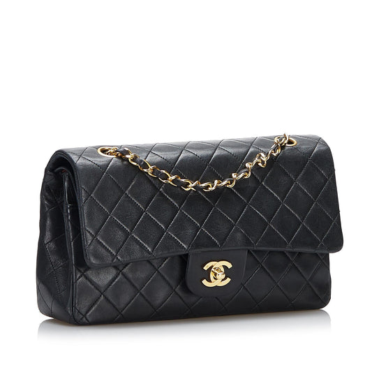 Chanel Small Classic Lambskin Double Flap (SHG-3QYLwV)