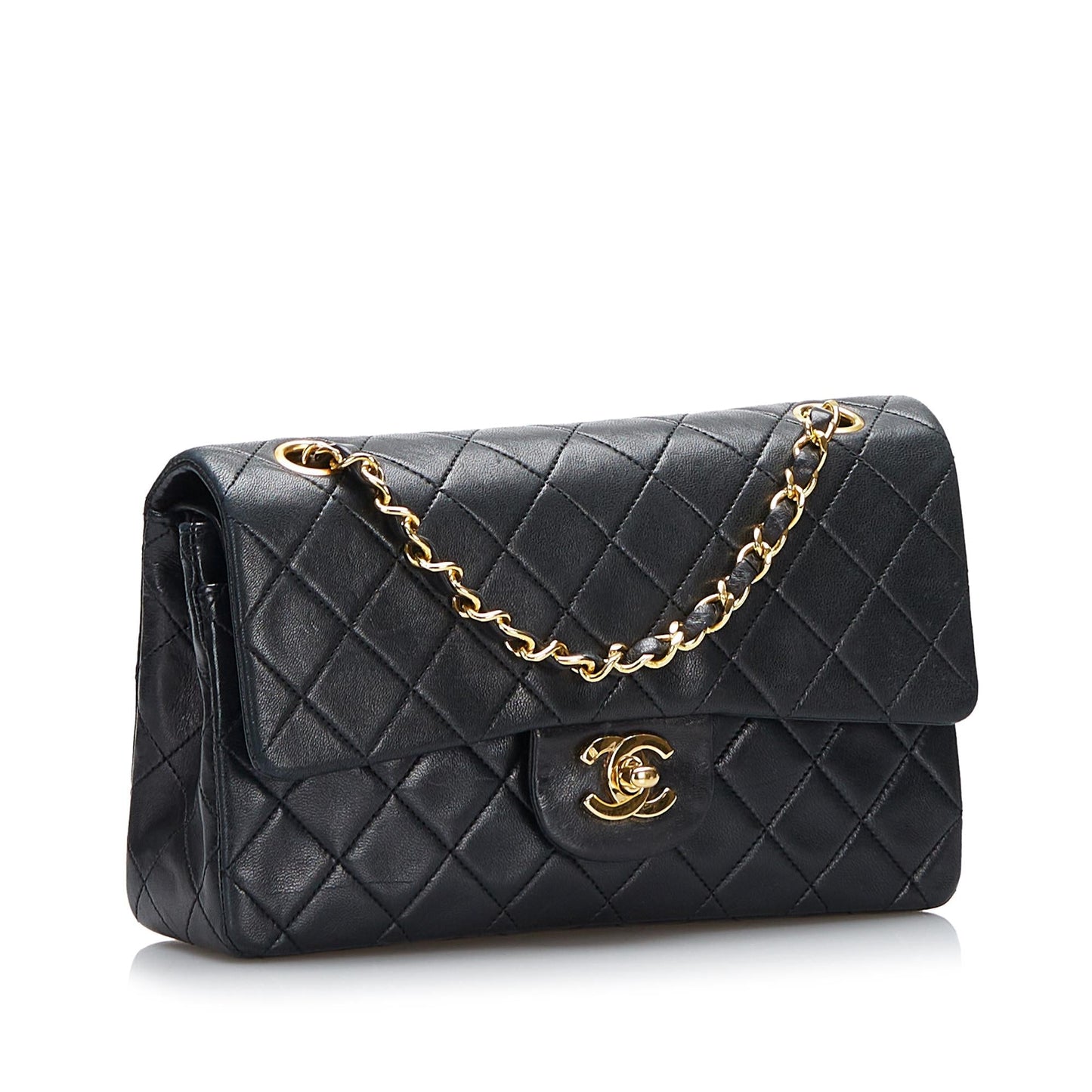 Chanel Small Classic Lambskin Double Flap (SHG-ljuqn8)