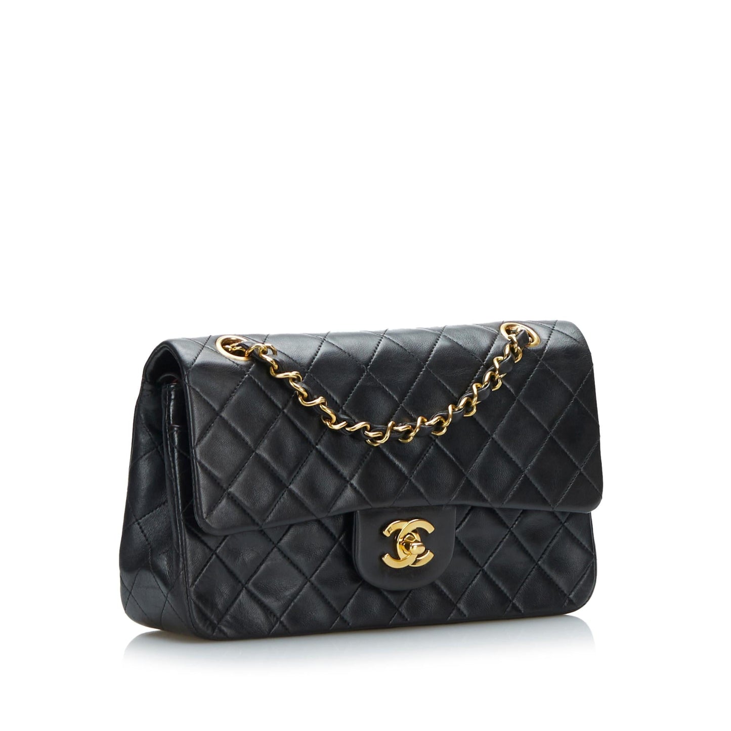 Chanel Small Classic Lambskin Double Flap (SHG-6NqfQJ)