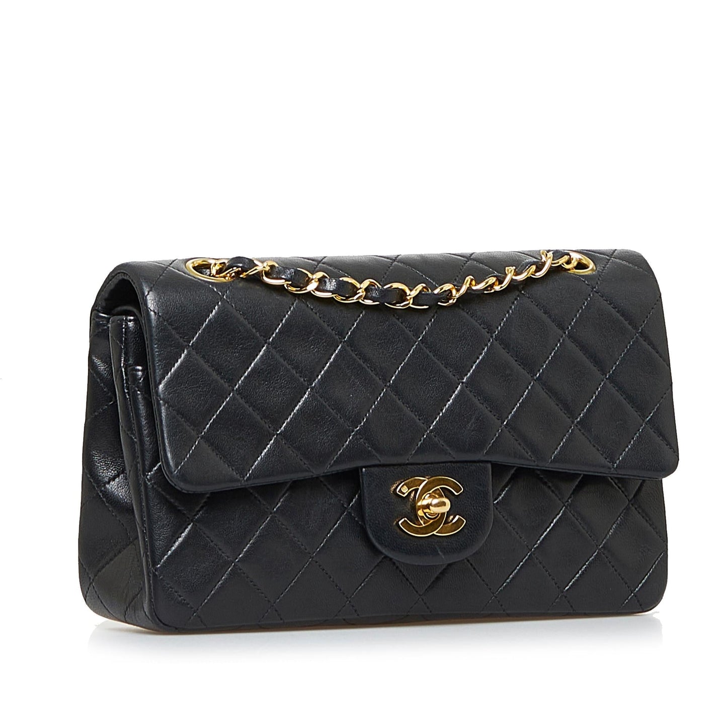 Chanel Small Classic Lambskin Double Flap (SHG-G3tm7i)