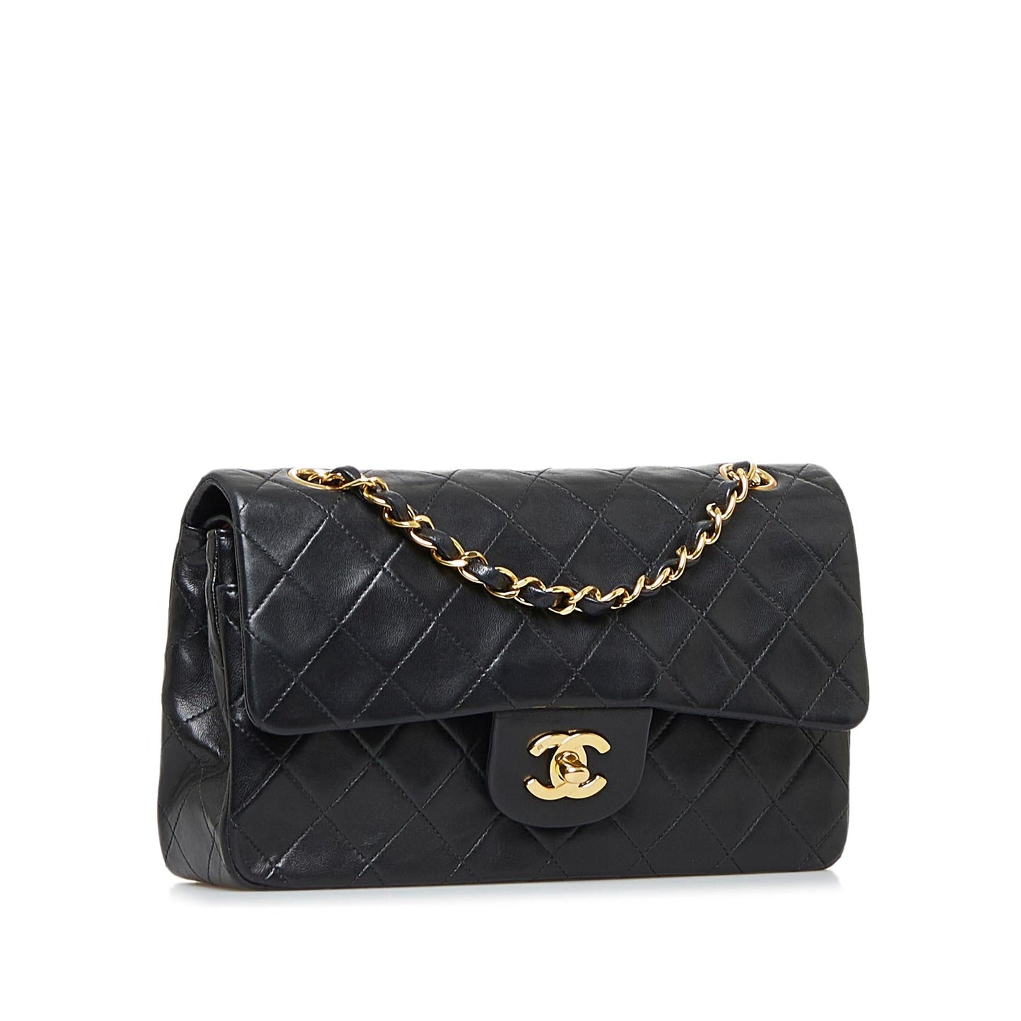 Chanel Small Classic Lambskin Double Flap (SHG-RbbS9f)