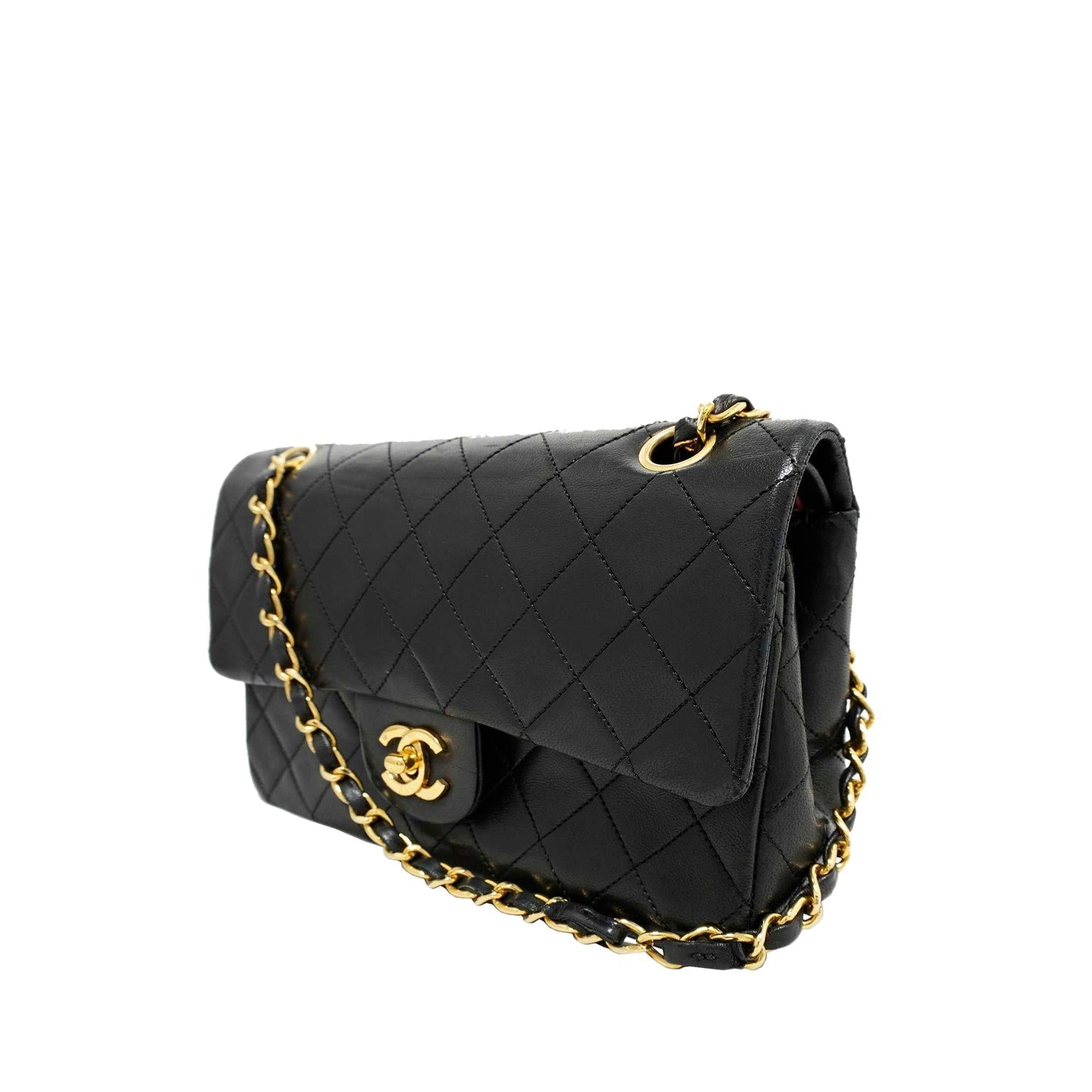 Chanel Small Classic Lambskin Double Flap (SHG-V7gfIJ)