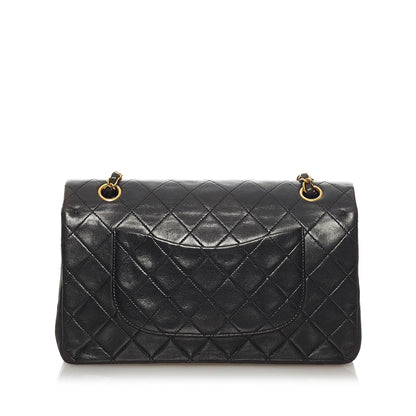 Chanel Small Classic Lambskin Leather Double Flap Bag (SHG-28853)