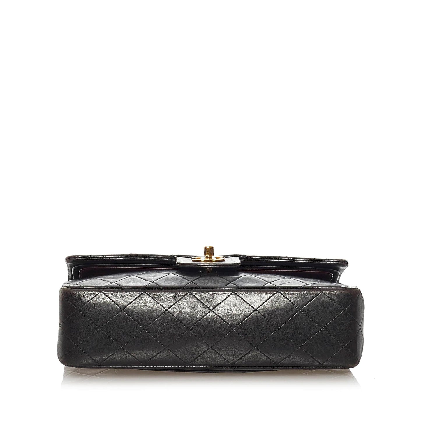 Chanel Small Classic Lambskin Leather Double Flap Bag (SHG-28853)