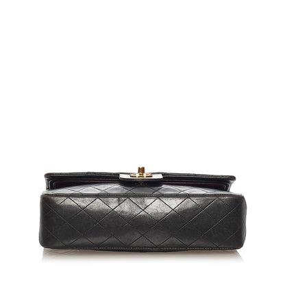 Chanel Small Classic Lambskin Leather Double Flap Bag (SHG-28853)