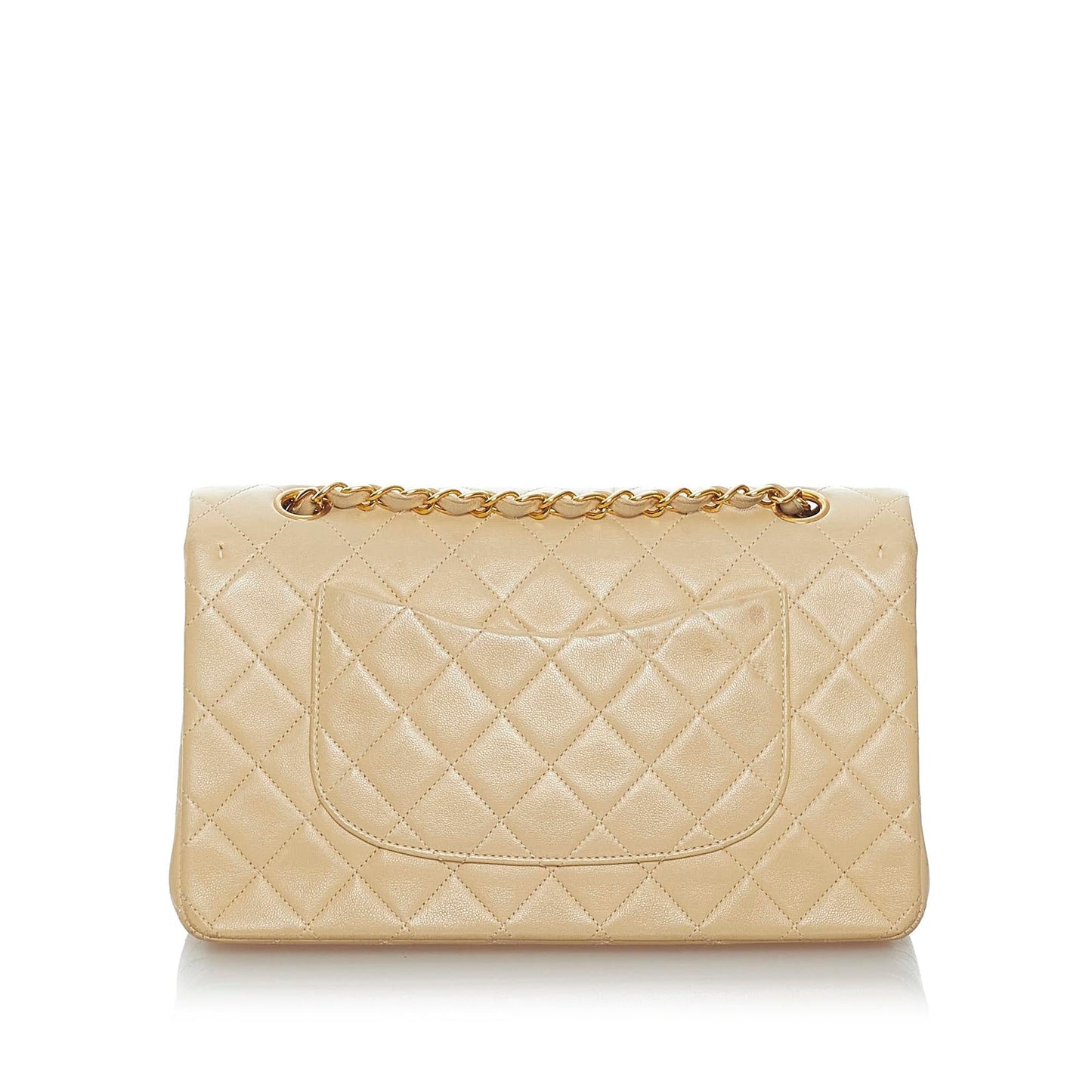 Chanel Small Classic Lambskin Leather Double Flap Bag (SHG-31452)