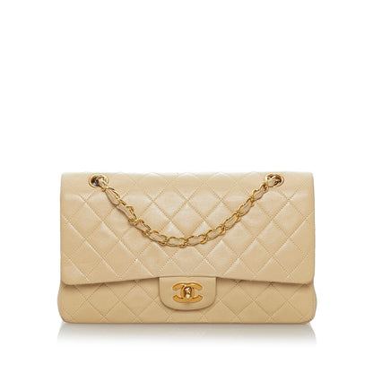 Chanel Small Classic Lambskin Leather Double Flap Bag (SHG-31452)