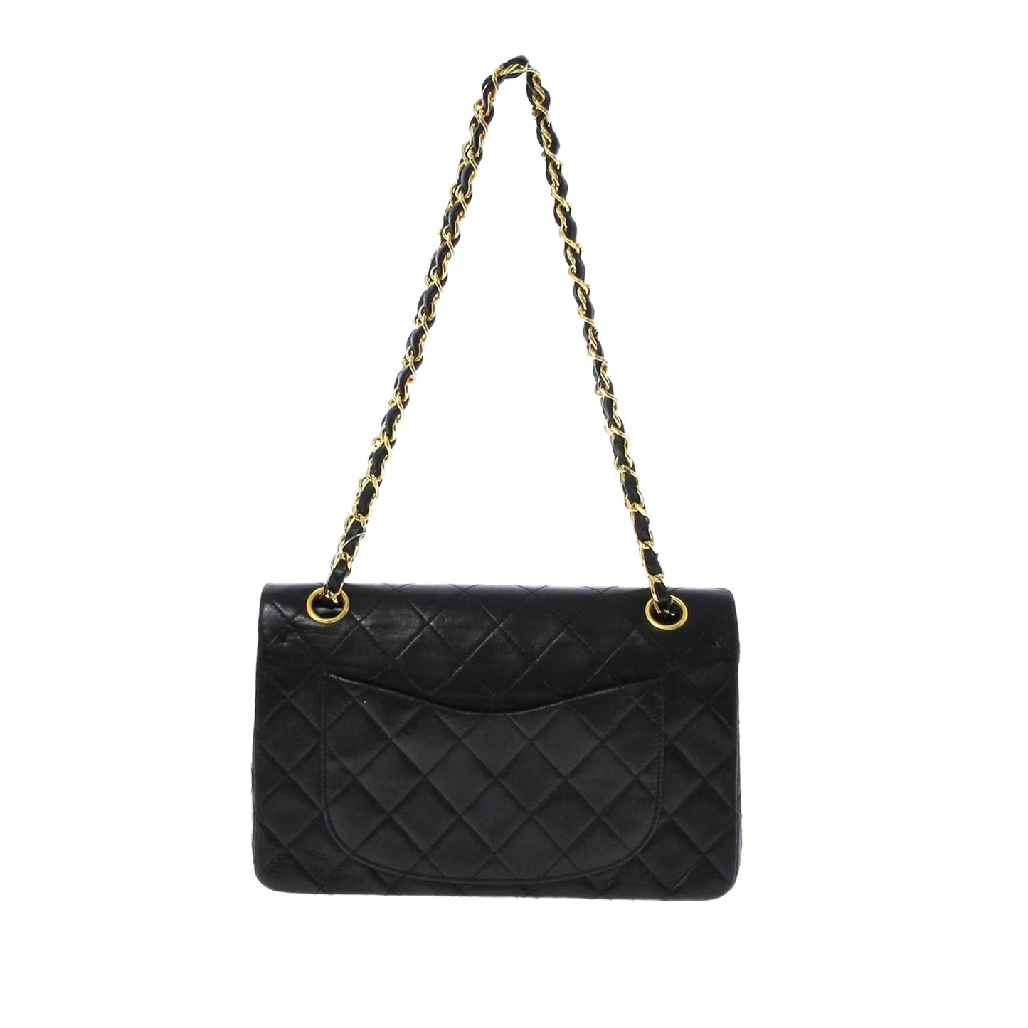 Chanel Small Classic Lambskin Leather Double Flap Bag (SHG-33688)