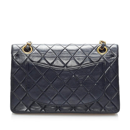 Chanel Small Classic Lambskin Leather Double Flap Bag (SHG-33958)