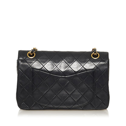 Chanel Small Classic Lambskin Leather Double Flap Bag (SHG-34538)