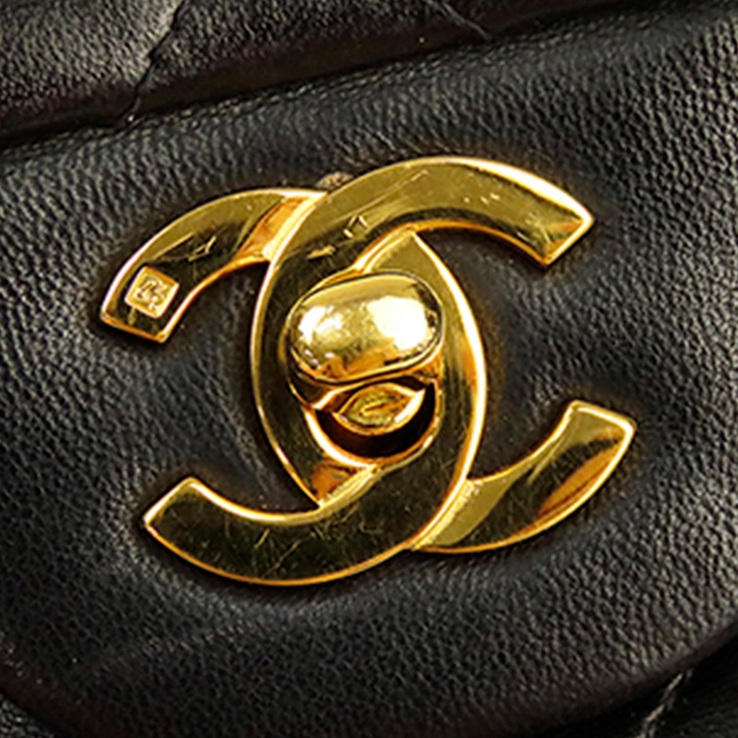 Chanel Small Classic Lambskin Leather Double Flap Bag (SHG-35103)