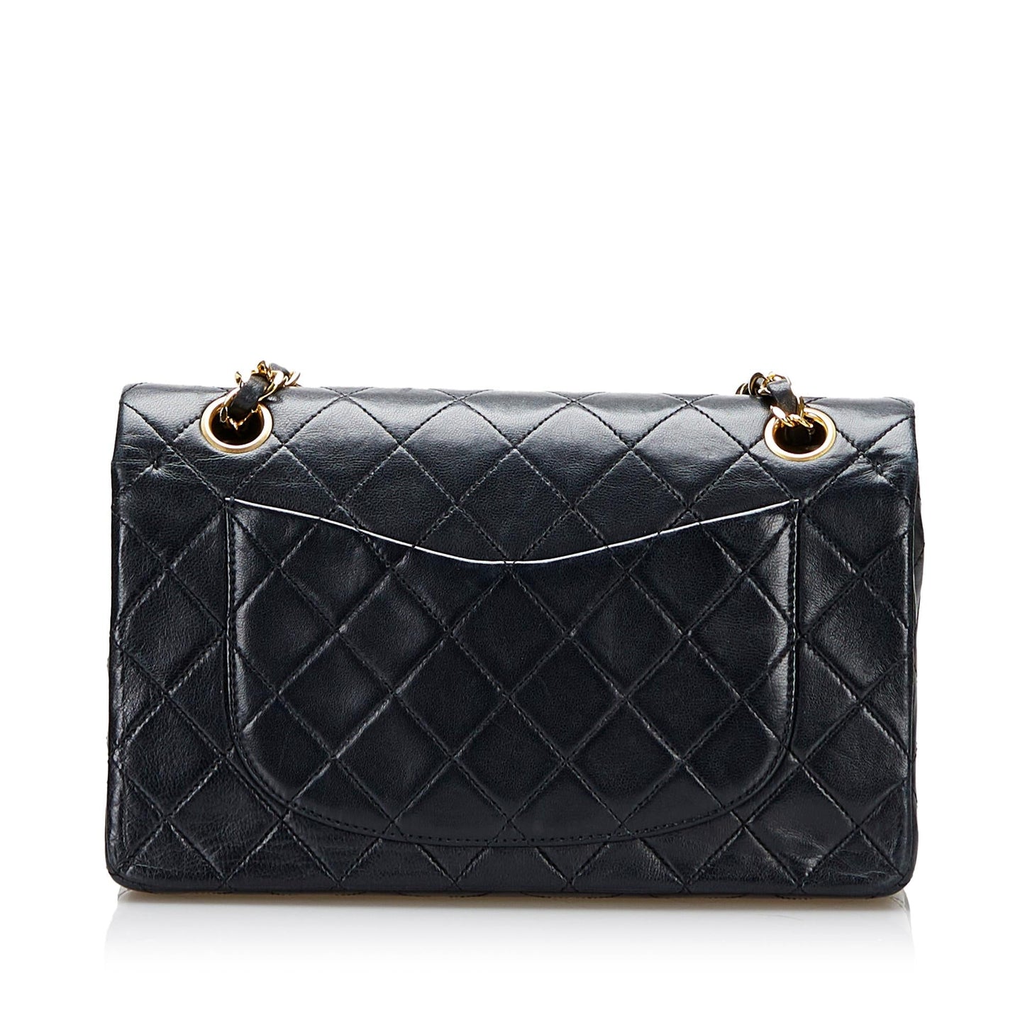 Chanel Small Classic Lambskin Leather Double Flap Bag (SHG-36956)