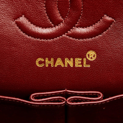 Chanel Small Classic Lambskin Leather Double Flap Bag (SHG-36956)