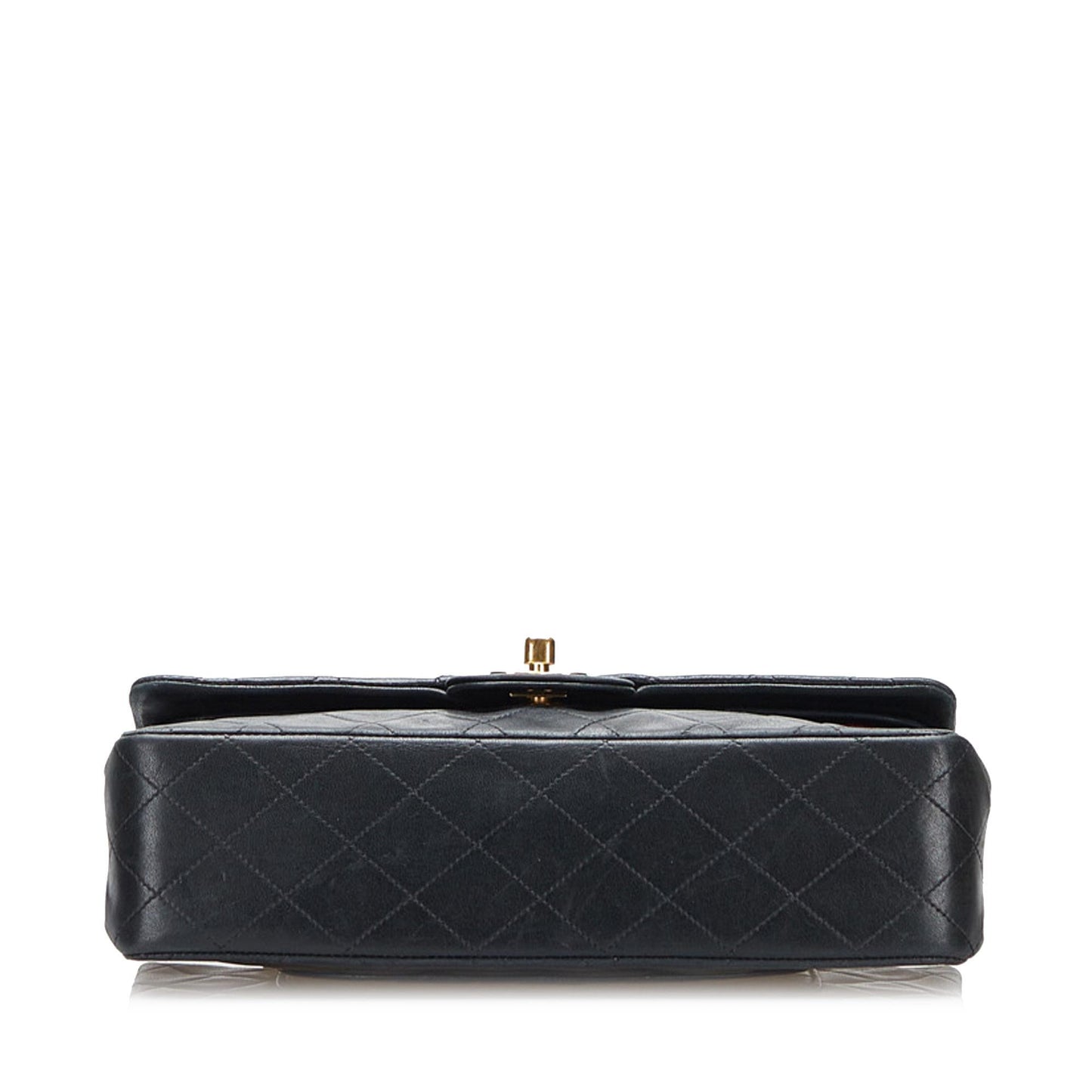 Chanel Small Classic Lambskin Leather Double Flap Bag (SHG-AUyedS)