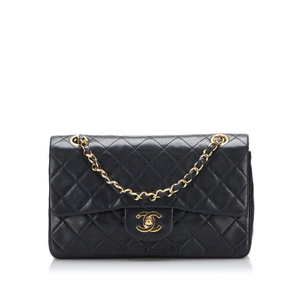 Chanel Small Classic Lambskin Leather Double Flap Bag (SHG-Z0Wpq5)