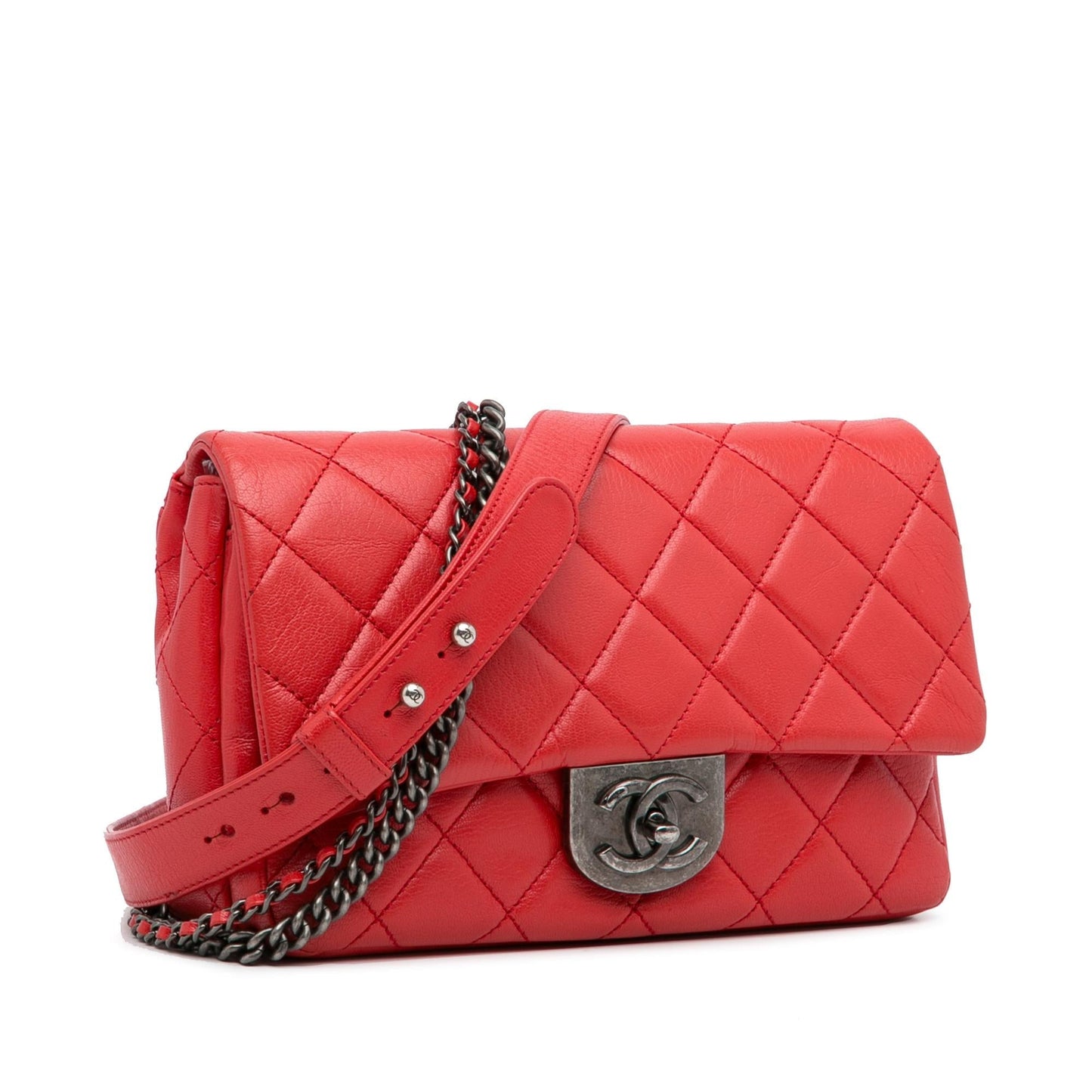 Chanel Small Goatskin Double Carry Waist Chain Flap (SHG-PzAEmj)