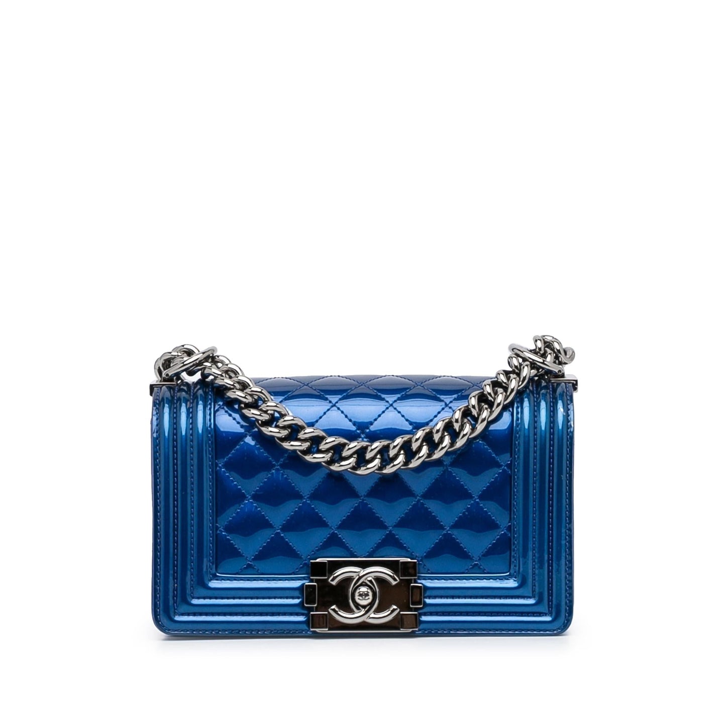 Chanel Small Patent Boy Crossbody Bag (SHG-rZGcqT)