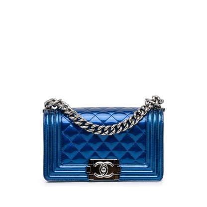 Chanel Small Patent Boy Crossbody Bag (SHG-rZGcqT)