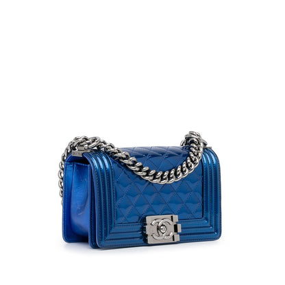 Chanel Small Patent Boy Crossbody Bag (SHG-rZGcqT)