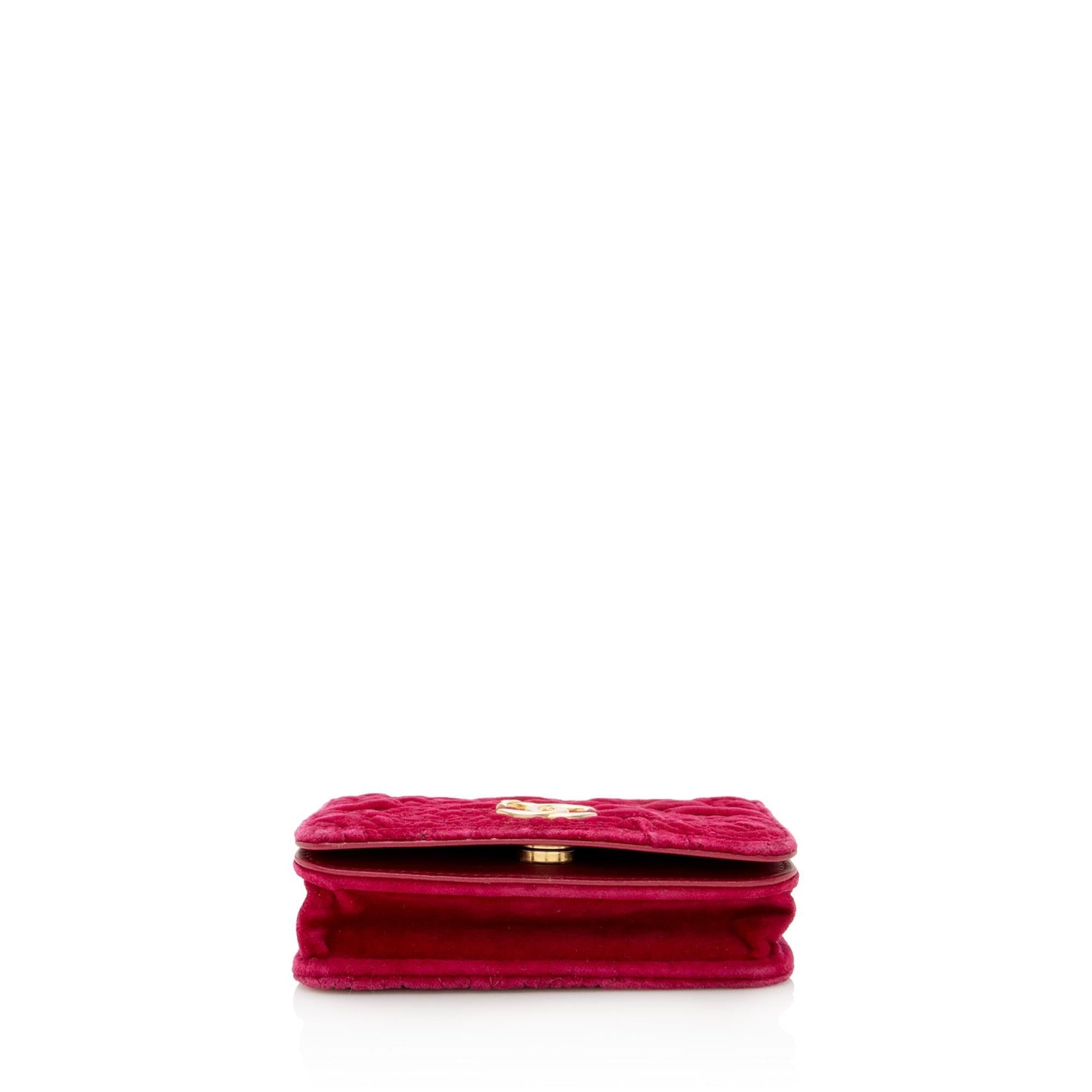 Chanel Velvet Camellia Flap Coin Purse on Chain (SHF-22731)