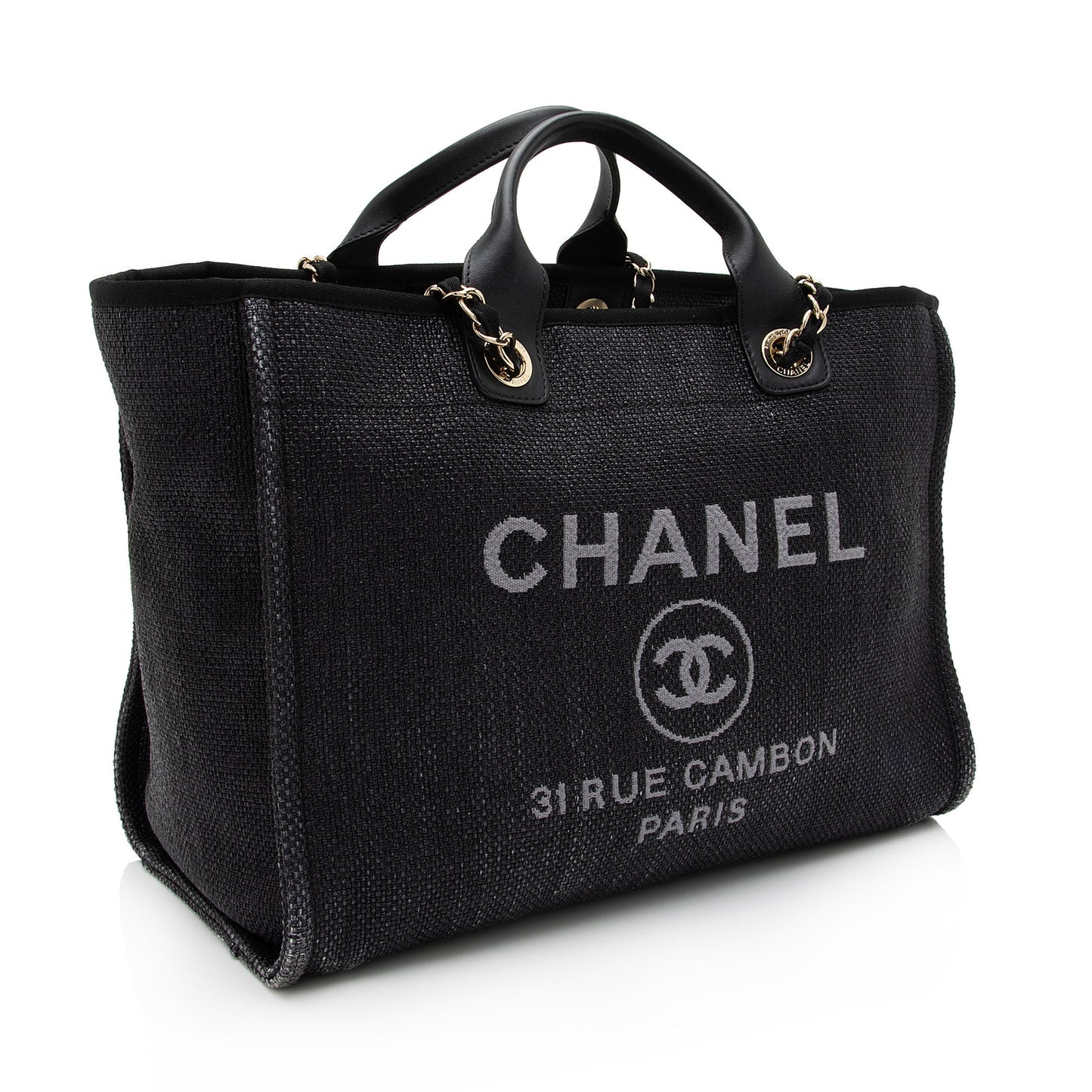 Chanel Woven Straw Deauville Medium Tote (SHF-xRiJ8n)