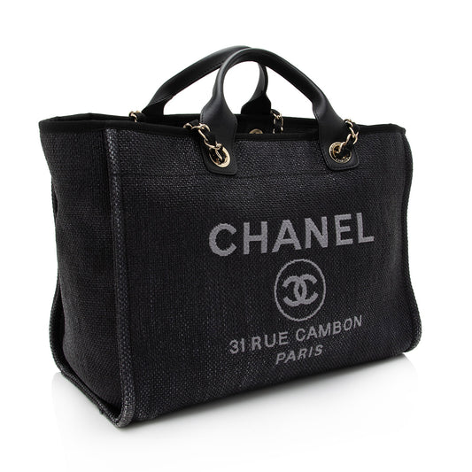 Chanel Woven Straw Deauville Medium Tote (SHF-xRiJ8n)