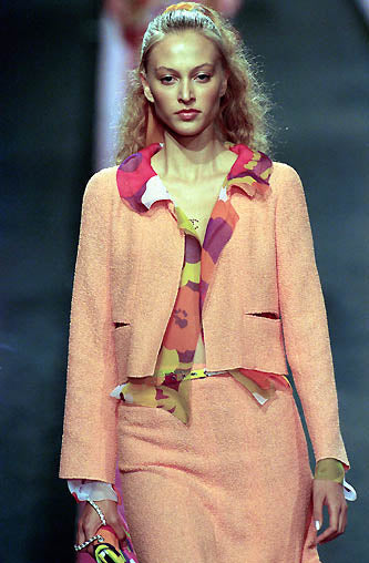 Chanel lime green floral jacket - XS - Spring 2000