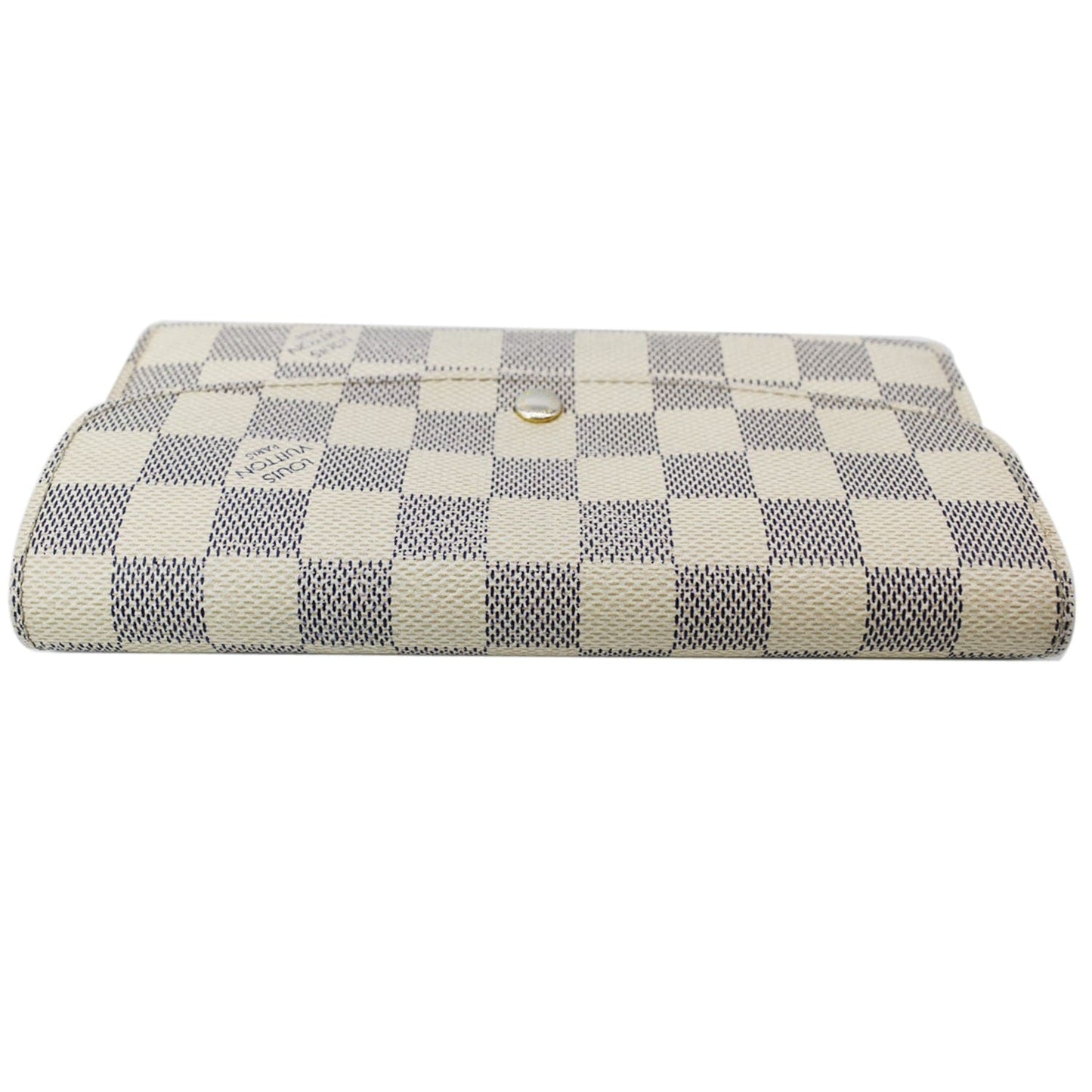 LOUIS VUITTON Emilie Damier Azur Wallet White