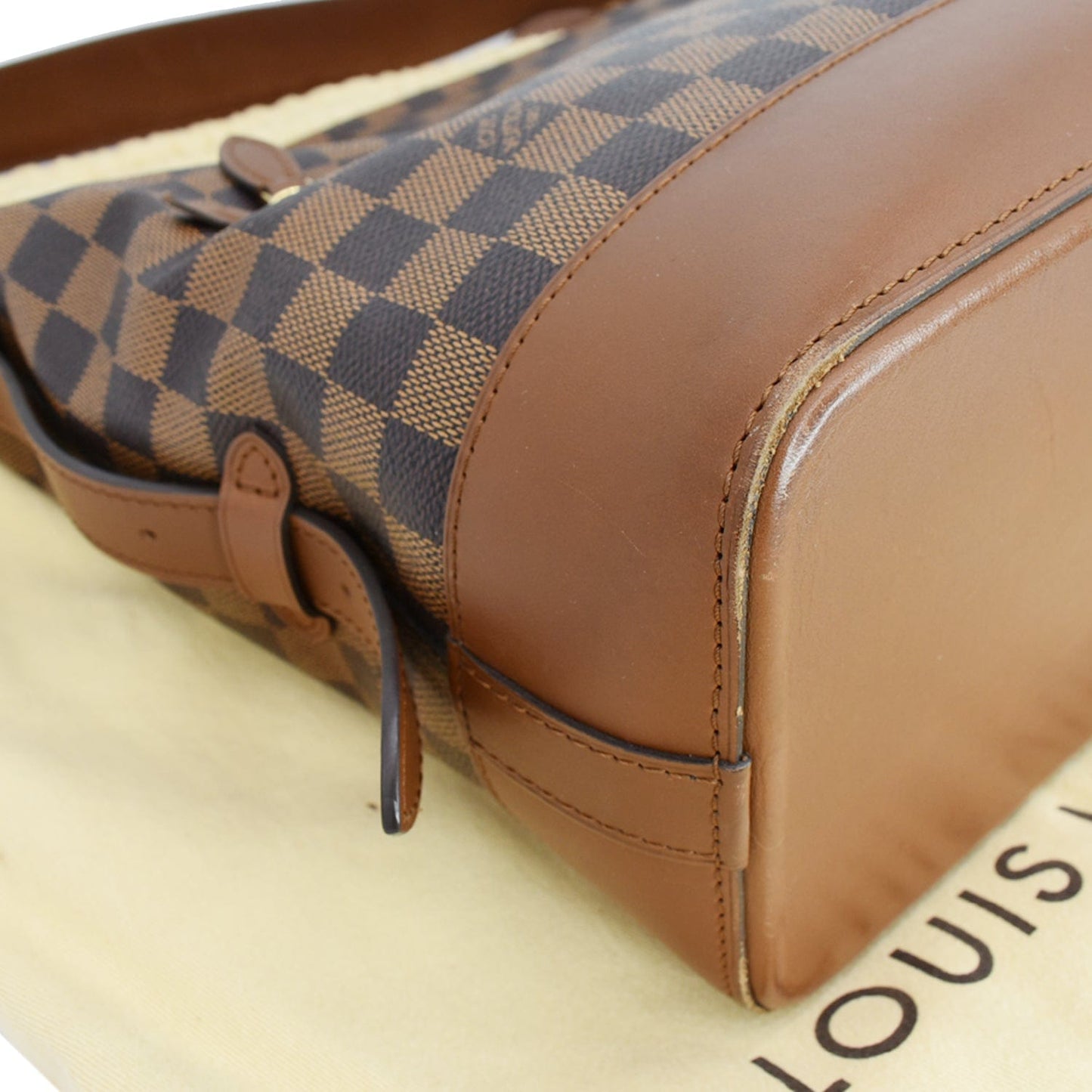 LOUIS VUITTON Diane Damier Ebene Shoulder Bag Brown