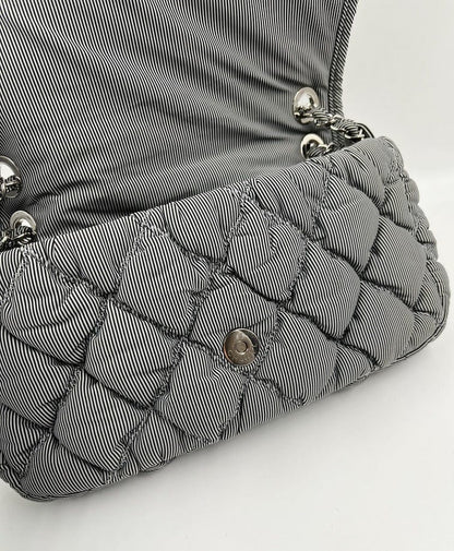 Chanel Striped Bubble Quilted Shoulder Bag