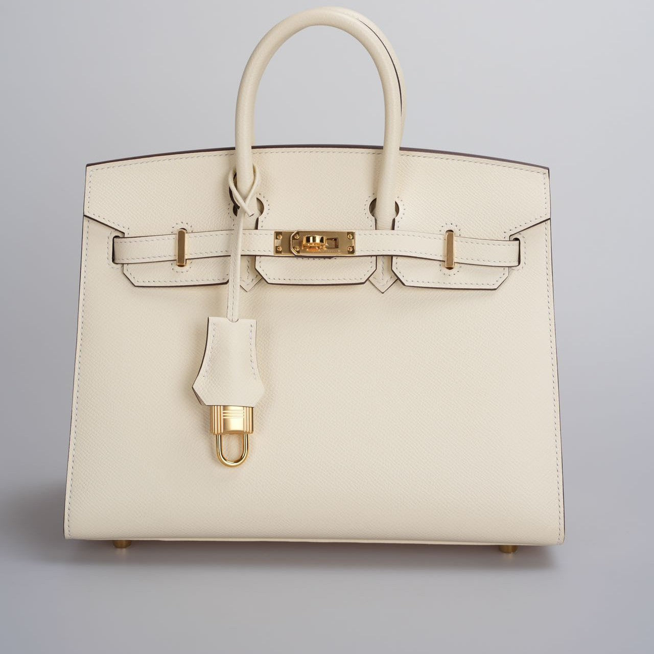 Hermes Birkin 25cm Sellier Bag Nata Epsom Gold Hardware