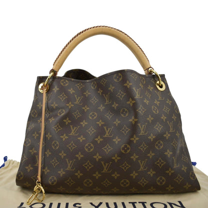 LOUIS VUITTON  Artsy MM Monogram Canvas Hobo Bag Brown