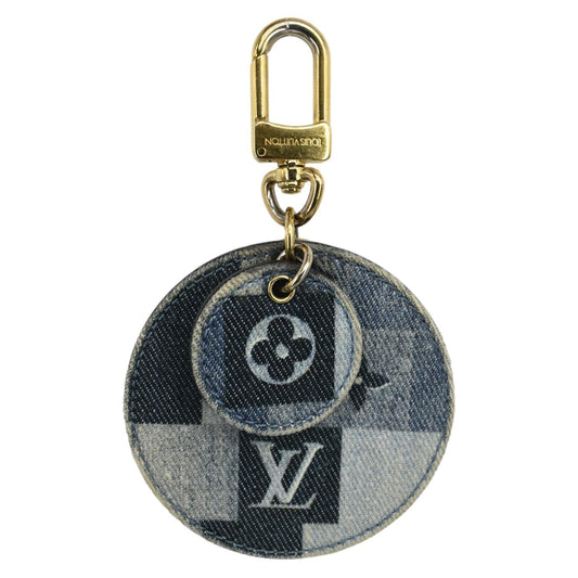 LOUIS VUITTON Denim Key Chain Bag Charm Blue